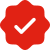 Red check mark inside a star shape.